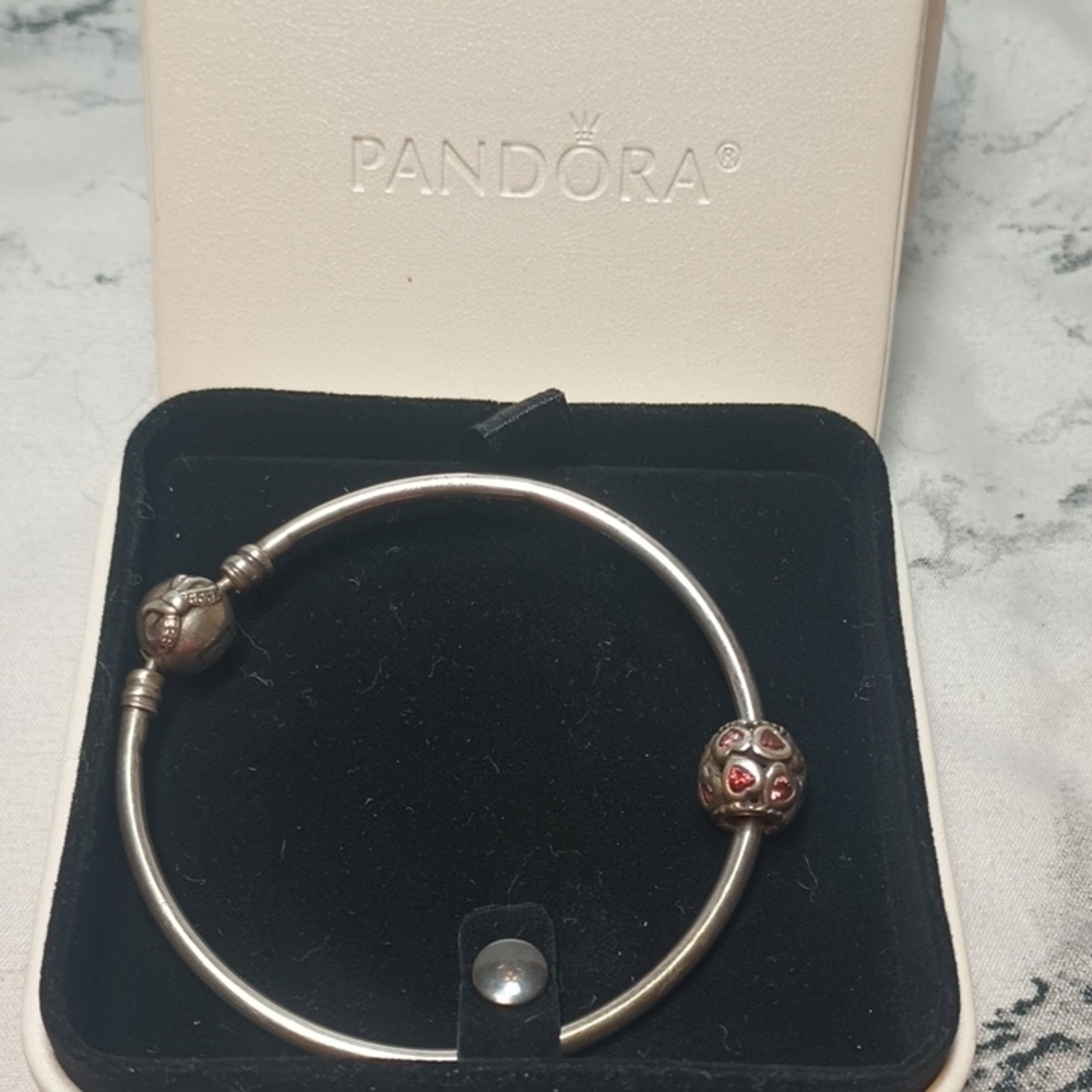 Pandora Silver Limited Edition Bracelet with Red Accents